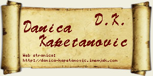 Danica Kapetanović vizit kartica